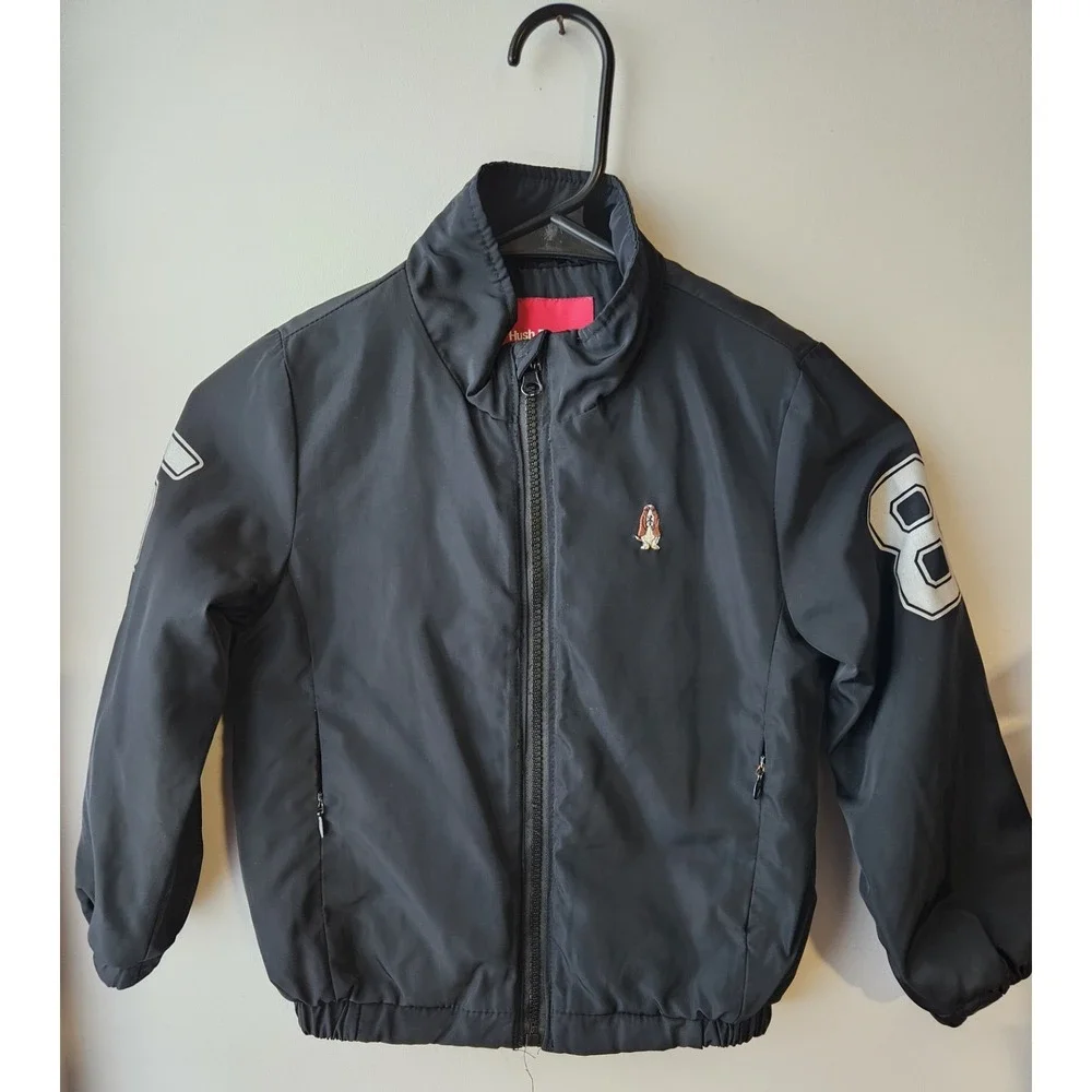 Hush Puppies Kids Bomber Style Jacket – Black Fleece Interior 110/56 (‎ XS (4/5)